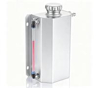 WODHMIEY Depósito de aluminio de 2 litros para rebosadero de refrigerante, depósito de agua universal, con válvula de drenaje magnético, manguera de visión y resistente a altas temperaturas, ideal