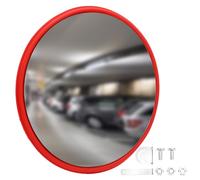 WODHMIEY Espejo de seguridad convexo para interiores de 30/45/60 cm, espejo de punto ciego con lente de policarbonato resistente a los impactos, soporte de montaje en pared ajustable para garaje