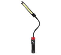 WODHMIEY Lámpara de inspección LED flexible, lámpara de taller portátil con cuello de cisne de 18 cm, LED COB, batería de 5000 mAh, base magnética y dos modos de iluminación, para reparaciones de