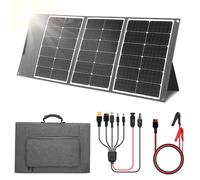 WODHMIEY Panel Solar Portátil 100W Plegable, Placa Solar Flexible con Controlador para Cargar Teléfonos, Tablets, Camping, Senderismo y Autocaravana