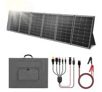 WODHMIEY Panel Solar Portátil 400W Plegable, Placa Solar Flexible con Controlador para Cargar Teléfonos, Tablets, Camping, Senderismo y Autocaravana