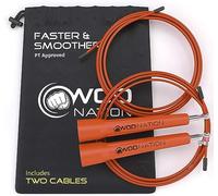 WODNation - Cuerdas de saltar para adultos, ideales como cuerda de saltar para ejercicio, boxeo o como cuerda de saltar para adultos, para equipos y accesorios de gimnasio en casa, ajustables para