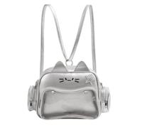 Wodouyzi Y2K Millennium Spice Girl - Bolsa para el dolor de gato mecánico transparente y delicioso mijo bidimensional para estudiantes, mujeres, viajeros, espalda a juego, blanco