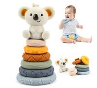 Wodovia Juguetes Bebes 6-12 Meses, Cubos Sensoriales de Apilamiento Suave para Dentición, 7 Piezas Bloques Construccion Cubos Apilables, Educativo Juguetes Montessori 6 Meses en Adelante