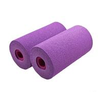 Wodsty 2 almohadillas de espuma gris para equipo de fitness, rodillos de repuesto para extensión de piernas y banco de pesas, fundas de tubo duraderas (morado)