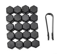 Wodsty 20 cubiertas de silicona para tuercas de rueda de 17 mm, resistentes a la intemperie y a la oxidación, fácil montaje para tornillos de llantas de coche (negro)
