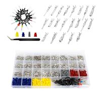 Wodsty 795 piezas de terminales de conector de coche impermeables para automóvil, barco, motocicleta, cableado de 12 V con 400 sellos, uso de soldadura de crimpado