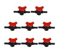 Wodsty 8 válvulas de riego por goteo para manguera de jardín de 4/7 mm y 8/11 mm, conectores de control de agua de plástico con anillos de sellado para sistemas de riego al aire libre e invernadero (8