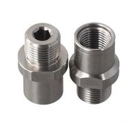 Wodsty Adaptador de pedal de bicicleta de acero inoxidable 304 que convierte pedales de 1/2 pulgada a bielas de 9/16 pulgadas, juego de extensor de 20 mm de longitud