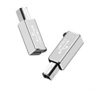Wodsty Adaptador de tipo C a cuadrado de aleación de aluminio, transferencia de datos y cargador para impresora de piano digital, cable de conexión tipo C de aluminio (plata)