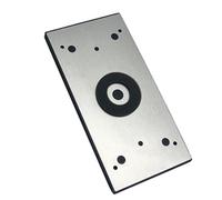 Wodsty Almohadilla de lijado y pulido cuadrada de 183 mm x 92 mm para lijadora orbital, placa trasera de metal con 4 agujeros, plata o negro