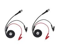 Wodsty BNC - Cable de prueba macho a clip de cocodrilo, 12 m, 50 coaxiales, 5 A, 500 V, para pruebas de osciloscopio y generador de señal, paquete de 2