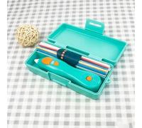 Wodsty Caja rígida impermeable para bolígrafo 3Doodler Start+ Essentials, caja de almacenamiento de plástico ABS verde con correa