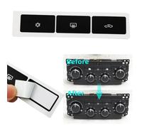 Wodsty Calcomanía de reparación de botón de CA para Chrysler 300C 20052010, superposición negra con letras blancas, penetración de luz baja para vinilo para interruptores de control de clima