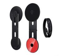 Wodsty Cargador magnético plegable de 15 W para ordenador portátil, soporte de teléfono ajustable de 180°, de aluminio, tipo C, estación de carga inalámbrica para monitor (negro)