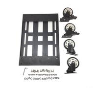 Wodsty Carrito de herramientas modular MODbox con ruedas giratorias de 4,5 pulgadas y frenos, plataforma de acero resistente para taller y garaje, color negro