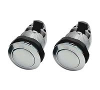 Wodsty Cerradura de cerrojo con botón, configuración vertical de puerta, diseño de empuje para cerrar sin llave, plástico ABS con botones galvanizados, para RV, yate, cajones de muebles, paquete de 2