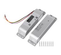 Wodsty Cerradura eléctrica de 12/24 V CC, control de acceso a prueba de fallos para puertas de madera y metal, construcción de aleación de aluminio H, color plateado