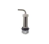 Wodsty Codo de acero inoxidable 304 para cerveza casera Kegerator, 55 mm/75 mm/100 mm/130 mm de longitud con tuerca trasera, collar de plástico, tuerca hexagonal y 14 púas