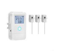 Wodsty Contador de energía tuya Smart WiFi de 3 canales, pantalla LCD, transformador de corriente de 100 A, 16 A para relé, protección contra sobrecalentamiento, mando a distancia para el hogar