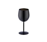 Wodsty Copa de vino de acero inoxidable de 350 ml, copa de cóctel inastillable con retención de temperatura para beber en bar, portátil para fiestas al aire libre, camping, playa (negro)