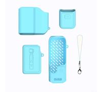 Wodsty Funda protectora de silicona para DJI Pocket 4 Pro, transpirable con disipación de calor, carcasa resistente a los golpes con superficie antideslizante, color azul