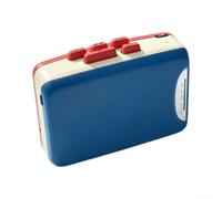 Wodsty Grabadora de casete portátil, reproductor de cassette retro, paquete | Diseño transparente transparente, grabación de 1 botón, compacto 13 x 10 x 5 cm, amplia compatibilidad con casetes