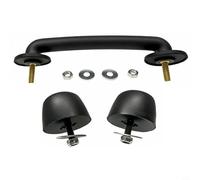 Wodsty Hooke Road Hood Footman Loop con tope de parabrisas para Jeep para Wrangler JK 2007-2018, juego de bloques de amortiguación de metal ABS de goma KJ71051BK