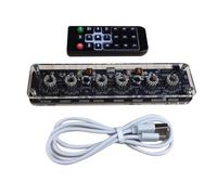 Wodsty IN14 Nixie - Soporte para reloj de 6 dígitos, sin soldadura con conector USB-C y LED de dos puntos, compatible con tubos IN-14, versión premium con mando a distancia