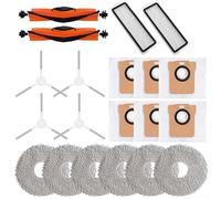 Wodsty Juego completo de accesorios de repuesto para Xiaomi para robot aspirador Mijia B116 X20, incluye cepillos laterales principales, filtros HEPA, bolsas de polvo y almohadillas para fregona