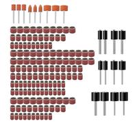 Wodsty Juego de 159 tambores de lijado para herramientas giratorias con mangas de óxido de aluminio, 12 mandriles y 9 cabezales de molienda para carpintería y pulido