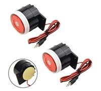 Wodsty Juego de 2 sirenas interiores de 12 V con conexión de cable | Sirena interior con cable de 120 dB (12 V CC), paquete de 2 unidades