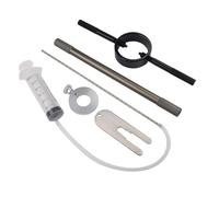 Wodsty Juego de herramientas de tenedor de motocicleta con 5 roscas M10/M14, varilla de medición de aceite 0-300 mm, compresor de resorte para cartuchos y tenedores invertidos