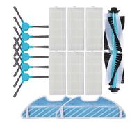 Wodsty Juego de piezas de repuesto para robot aspirador Cecotec and Conga 1290/1390/1490/1590 con cepillo principal, cepillos laterales, filtros HEPA y toallitas para un mejor rendimiento de limpieza