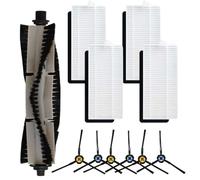 Wodsty Kit de cepillos laterales principales para Ilife A20, T20S, V3X y para Polaris Pvcr 3600, G2 Ro Uum Clner, incluye 1 cepillo principal + 4 cepillos laterales + 6 papeles de filtro, construcción