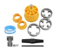 Wodsty Kit de enhebrador de tubos de PVC con troqueles redondos de 1/2, 3/4 y 1 pulgada para tubos de 4 y 6 pulgadas, incluye juntas guía y extractor de cables