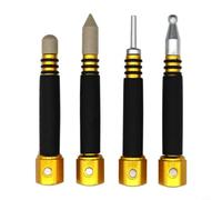 Wodsty Kit de reparación de abolladuras PDR, 4 piezas, herramientas de metal portátiles para abolladuras que cuidan la pintura, kit de reparación de coches preciso, color dorado