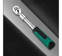 Wodsty Llave de trinquete telescópica de 72 dientes con liberación rápida y cabeza ajustable, accionamiento 3 en 1 (63 mm/10 mm/125 mm), acero de alto carbono, plata/verde