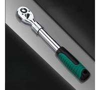 Wodsty Llave de trinquete telescópica de 72 dientes con liberación rápida y cabeza ajustable, accionamiento 3 en 1 (63 mm/10 mm/125 mm), acero de alto carbono, plata/verde