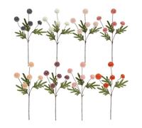 Wodsty Mezcla de crisantemos Kiku artificiales de color naranja | 8 tallos de crisantemo de Kiku artificiales, 50 cm de largo, flexibles, para decoración de flores naranjas