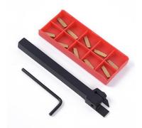 Wodsty MGEHR1010-2 - Soporte para herramientas de torneado de torno con 10 insertos de corte de carburo MGMN200 para mecanizado CNC y manual