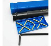 Wodsty MGIVR3125-3 - Soporte para herramientas de ranurado y corte de torno con 10 insertos de carburo MGMN300 para CNC y torneado manual, vástago de 25 mm, 200 mm de largo, 3 mm de ancho