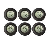 Wodsty Mini termómetro digital higrómetro para oficina en casa, monitor delgado de temperatura y humedad de 1.77 pulgadas con pantalla fácil de leer, paquete de 6