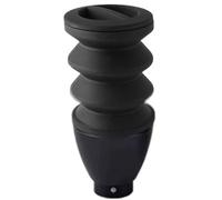 Wodsty Molinillo de granos de café monodosis para embudos con limpieza de fuelle, construcción de metal y silicona, para molinillos de café domésticos, 15,5 x 7,2 cm, color negro y plateado