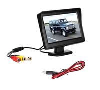 Wodsty Monitor de marcha atrás TFT LCD de 4.3 pulgadas para kit de visión trasera, para PAL/NTSC, DC 9V-36V