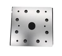 Wodsty N442697 - Conjunto de almohadilla de respaldo de repuesto para lijadora orbital de hoja DWE6411, aluminio y material de esponja, color negro y plateado