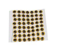 Wodsty Ojos de pesca holográficos 3D - 6 mm, 8 mm, 10 mm, 12 mm, para forma de gota suave con efecto reflectante, dorado/para rojo/plata