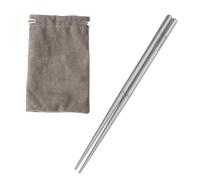Wodsty Palillos plegables ultraligeros puros para camping, picnics, senderismo, barbacoa y uso familiar, acabado antideslizante con chorro de arena, 23 cm de longitud, color gris