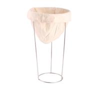 Wodsty Paño filtrante de acero inoxidable con bolsa colador reutilizable para jugo, yogur, queso, caldo, leche de nueces, 20 cm y 43 cm, para café helado