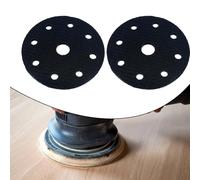 Wodsty Paquete de 2 almohadillas de lijado de 125 mm para lijadoras Festool ETS 125 y ETSC 125, extracción de polvo de 9 agujeros, color negro